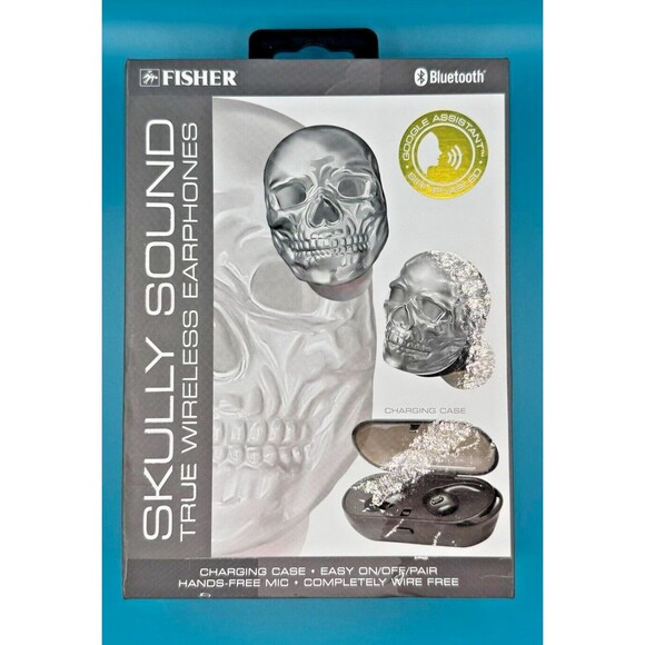 Limited Edition Fisher Skelly Bluetooth Headphones with Siri, Google Assistant - Picture 1 of 3